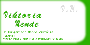 viktoria mende business card