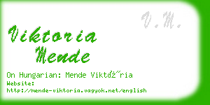 viktoria mende business card